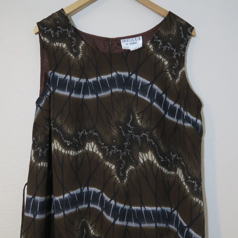 Dress-U-II by Sharon Maxi Dress Artsy Sleeveless‎ Safari